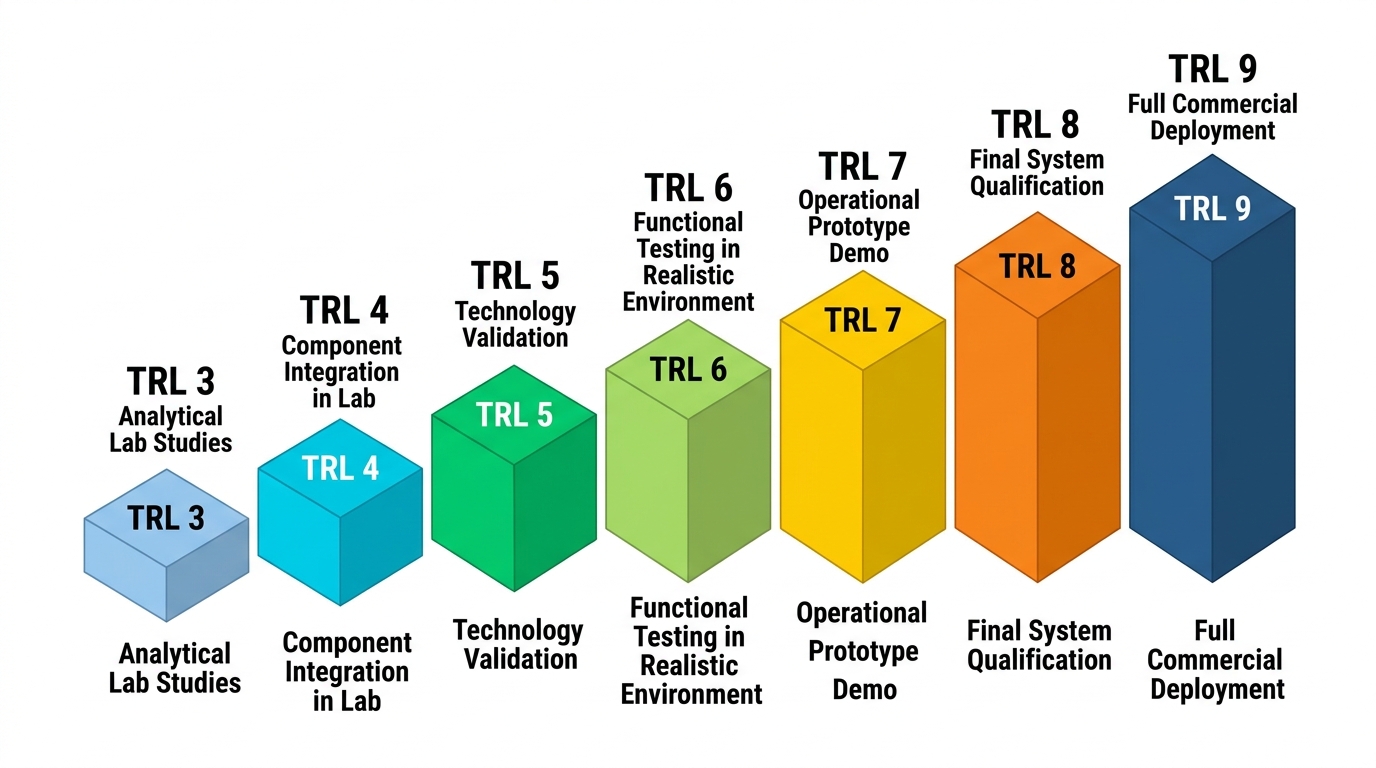 Evaluate your Technology Readiness Level (TRL) across software, medtech, biotech, hardware, and industrial processes using public EU grant signals and the official BRIDGE2HE diagnostic framework.